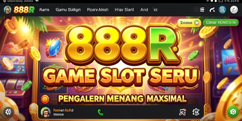 Tampilan gameplay menarik dari 888R dengan berbagai fitur Slot.