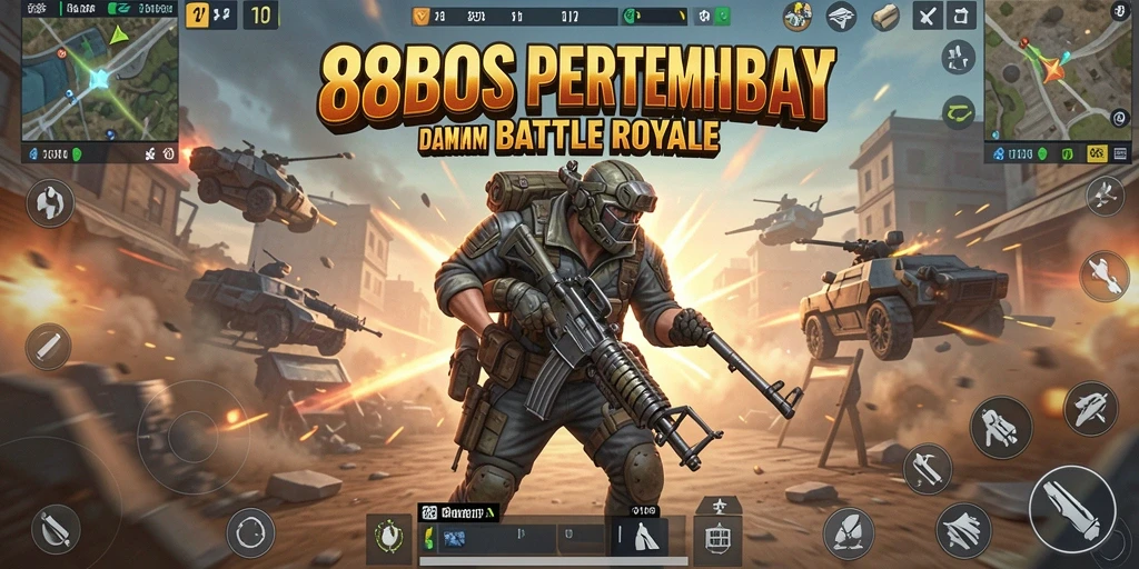 Gameplay seru dalam pertempuran Battle Royale di 88BOS.