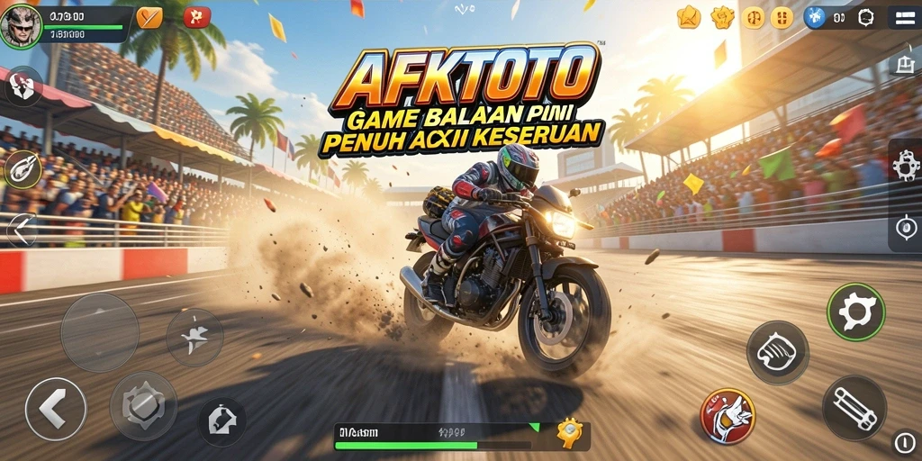 Tampilan seru gameplay AFKTOTO saat balapan kompetitif.