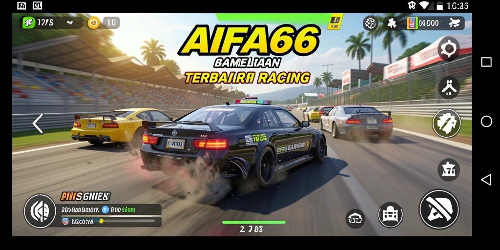 Gameplay seru AIFA66 dengan mobil balap yang hebat.