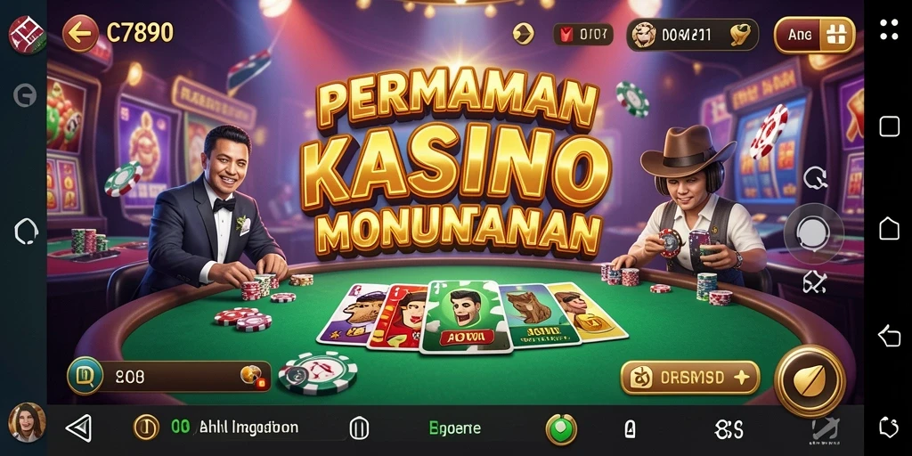 Tampilan screenshot C7890 dengan gameplay Kasino yang mendebarkan.