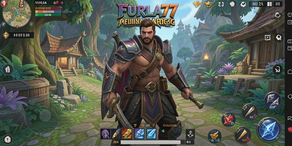 Tampilan gameplay menakjubkan dalam FURLA77 yang menampilkan pertarungan epik.