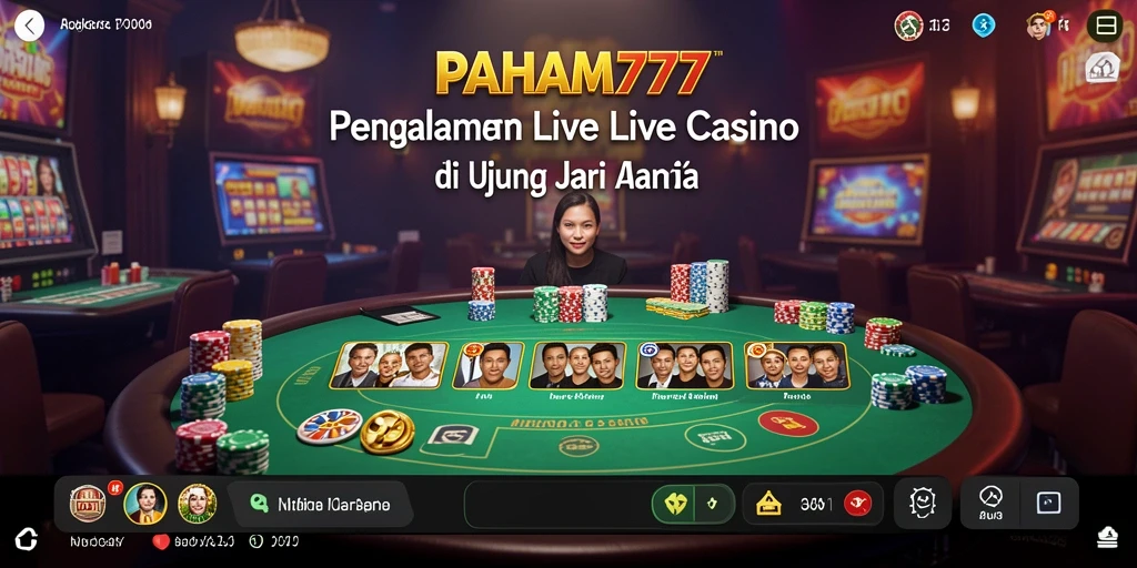 Tampilan gameplay PAHAM777 yang mendebarkan dengan dealer langsung.