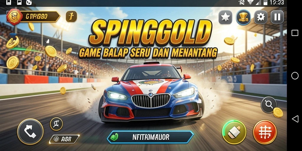 Tampilan gameplay SPINGOLD yang penuh aksi dan seru.