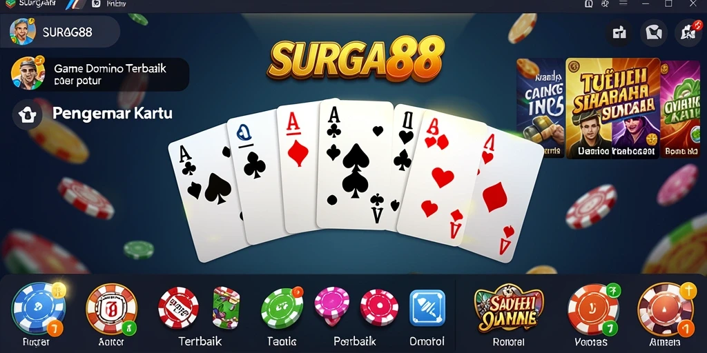 Tampilan gameplay SURGA88 yang menarik saat bermain Domino.