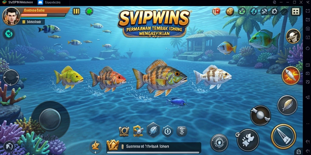 Tampilan menarik dari gameplay SVIPWINS dengan aksi tembak ikan.