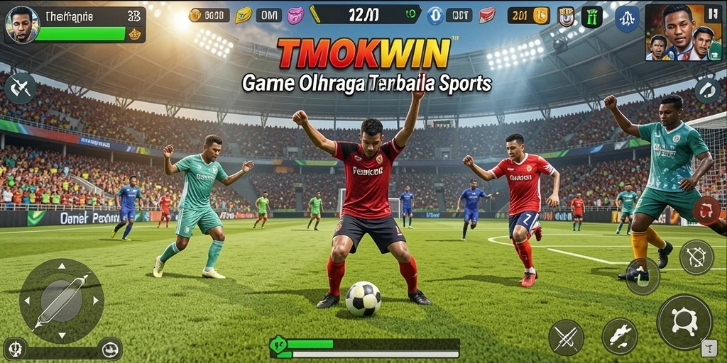 Tampilan screenshot gameplay TMOKWIN menampilkan pertandingan olahraga yang mendebarkan.
