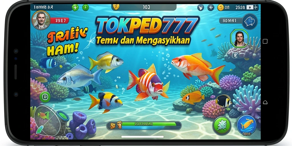 Screenshot utama gameplay Tembak Ikan dengan grafis menakjubkan.
