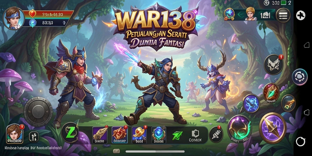 Screenshot gameplay WAR138 yang menunjukkan aksi petualangan seru.
