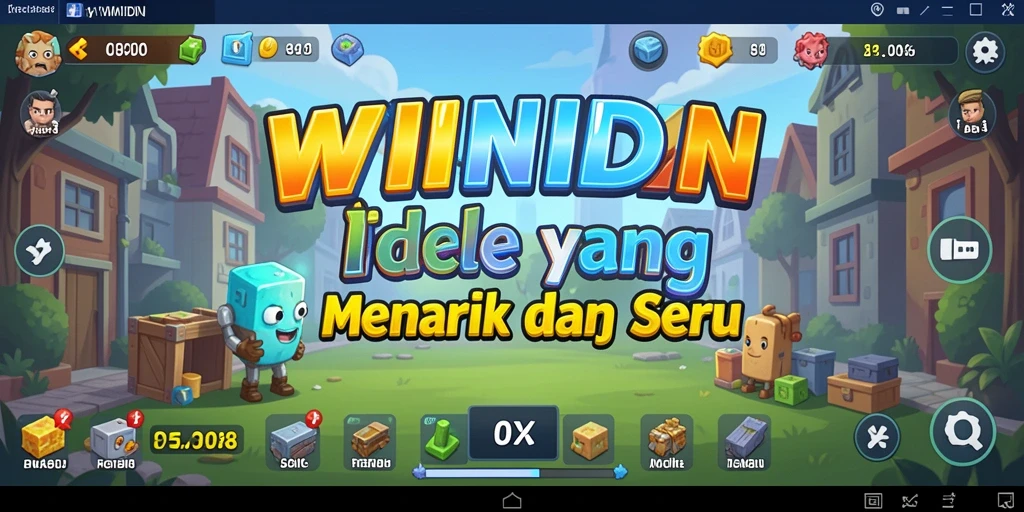 Screenshot WINIDN menampilkan karakter dan sumber daya dalam gameplay Idle yang menarik.